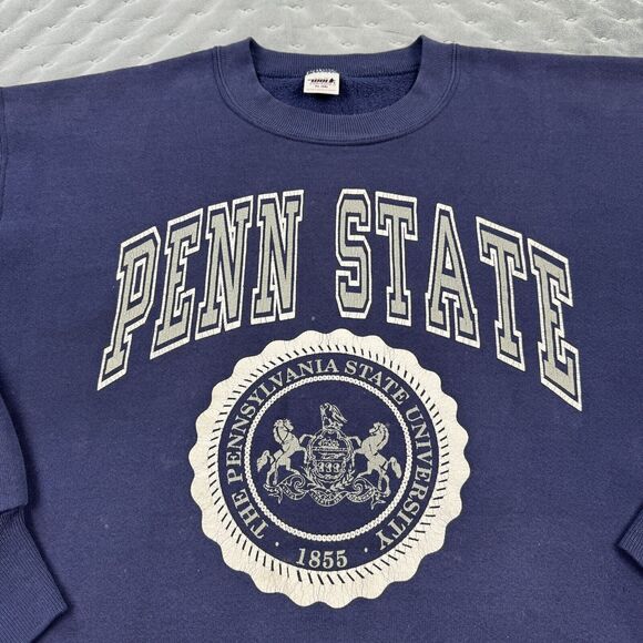 VINTAGE Penn State Sweater Mens XL Blue Nittany Lions Crewneck Pullover Classic - Picture 3 of 13